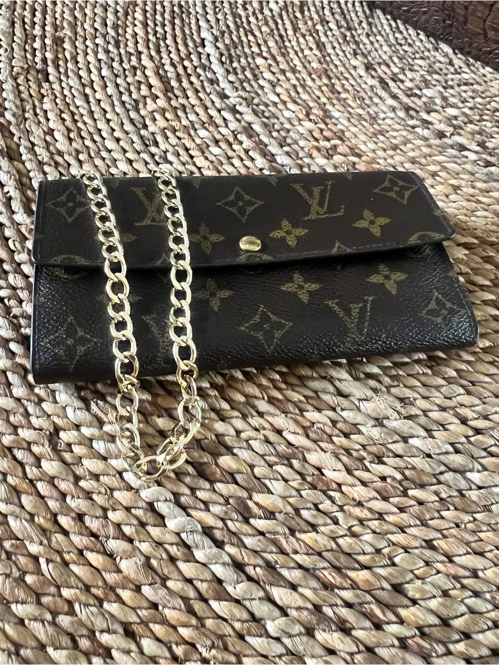 Louis Vuitton Vintage Monogram Pochette Credit Long Flap Wallet